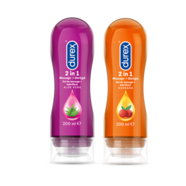 Durex 2in1 Massage- & Gleitgelset mit Guarana und Aloe Vera