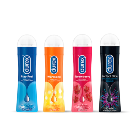 Durex Play Gleitgel Set mit Play Feel  Play Perfect Glide  Play Strawberry und Play Wärmend
