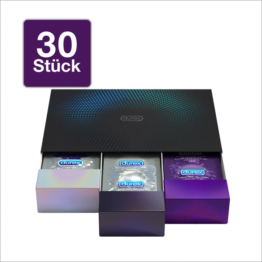 Durex Surprise Me Deluxe  30 Kondome in praktischer Aufbewahrungsbox