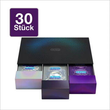 Durex Surprise Me Deluxe  30 Kondome in praktischer Aufbewahrungsbox