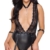 Body ouvert mit Strapsen, Spitze und Mattlook, Gürtel mit Strapsen abnehmbar