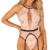 Body mit Strapsen “Lilines“ aus Spitze und Powernet, elastisch