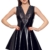 Kleid aus Lack mit tiefem Spitzen-Dekolleté