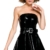 Lack-Minikleid mit Gürtel
