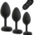 3-teiliges Analplug-Set mit Vibration