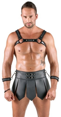 Gladiator-Rock mit Brustharness & Handfesseln