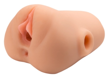 Masturbator „Double Pounder Vibrating" mit Vagina- und Anusöffnung