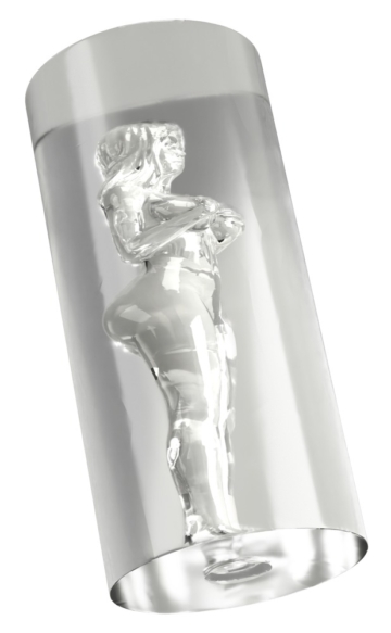 Masturbator „Female Shaped Tunnel“ innen mit 3D-Silhouetten-Struktur
