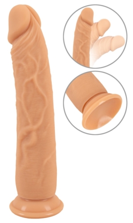 Naturdildo „European Lover Silicone!“ mit Saugfuß
