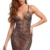 Netz-Minikleid mit Allover-Strassbesatz
