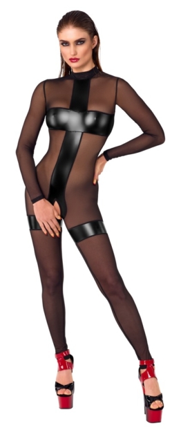 Ouvert-Overall in stylischer Transparenz