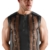 Shirt im stylischen Material-Mix