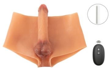 Silikon-Pants „Ultra Realistic Vibrating“ mit Vibro-Penis und Hoden